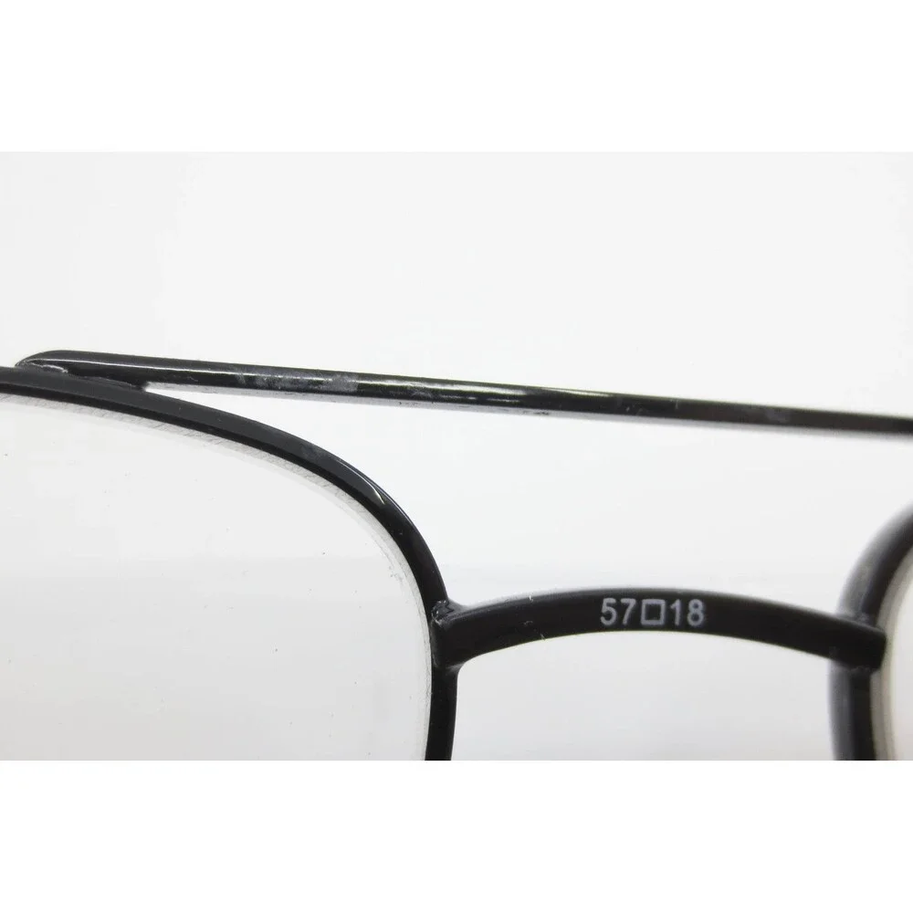 Robert Mitchel Suns Eyeglass Frames Black Rectangular Double Bridge RMS